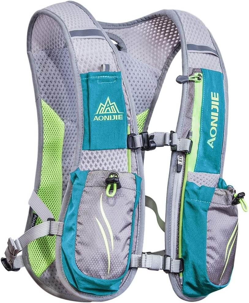 AONIJIE Running Hydration Vest Backpack for Women and Men Lightweight Trail Running Backpack 5.5L Mint Green
