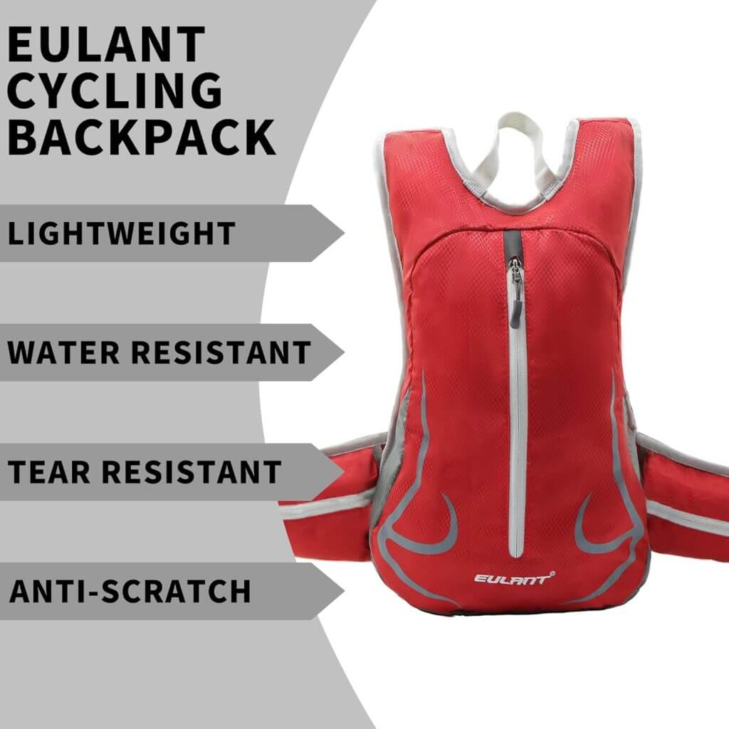 EULANT Small Lightweight Backpack for Cycling/Walking/Running/Hiking/Skiing/Short Trip/Camping, 14L Hydration Pack Rucksack for Women Men