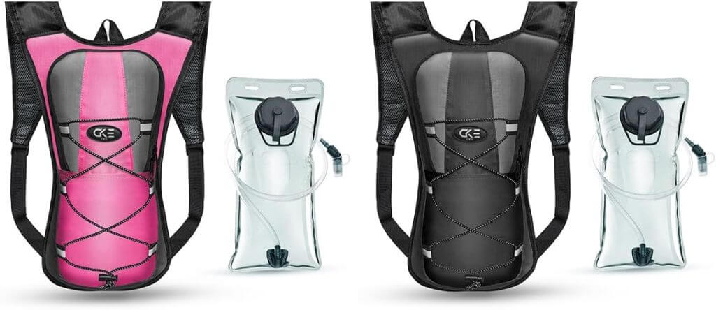 Pack of 2 Hydration Backpack with 2L Hydration Bladder Water Backpack for Men Women Kids for Running Hiking Biking Climbing